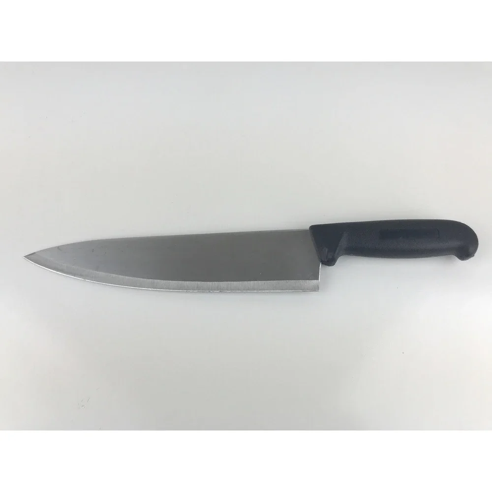 Columbia Cutlery Chef Kitchen‎ Knife Stainless Steel Black Handle Blade 9.5